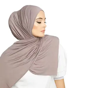 Soft Paisley Jersey Hijab for Muslim Women, Oversized Long Head Scarf with Stretch Fabric, Fashion Head Cover, Extra-Large Head Scarves, Large Head Scarves