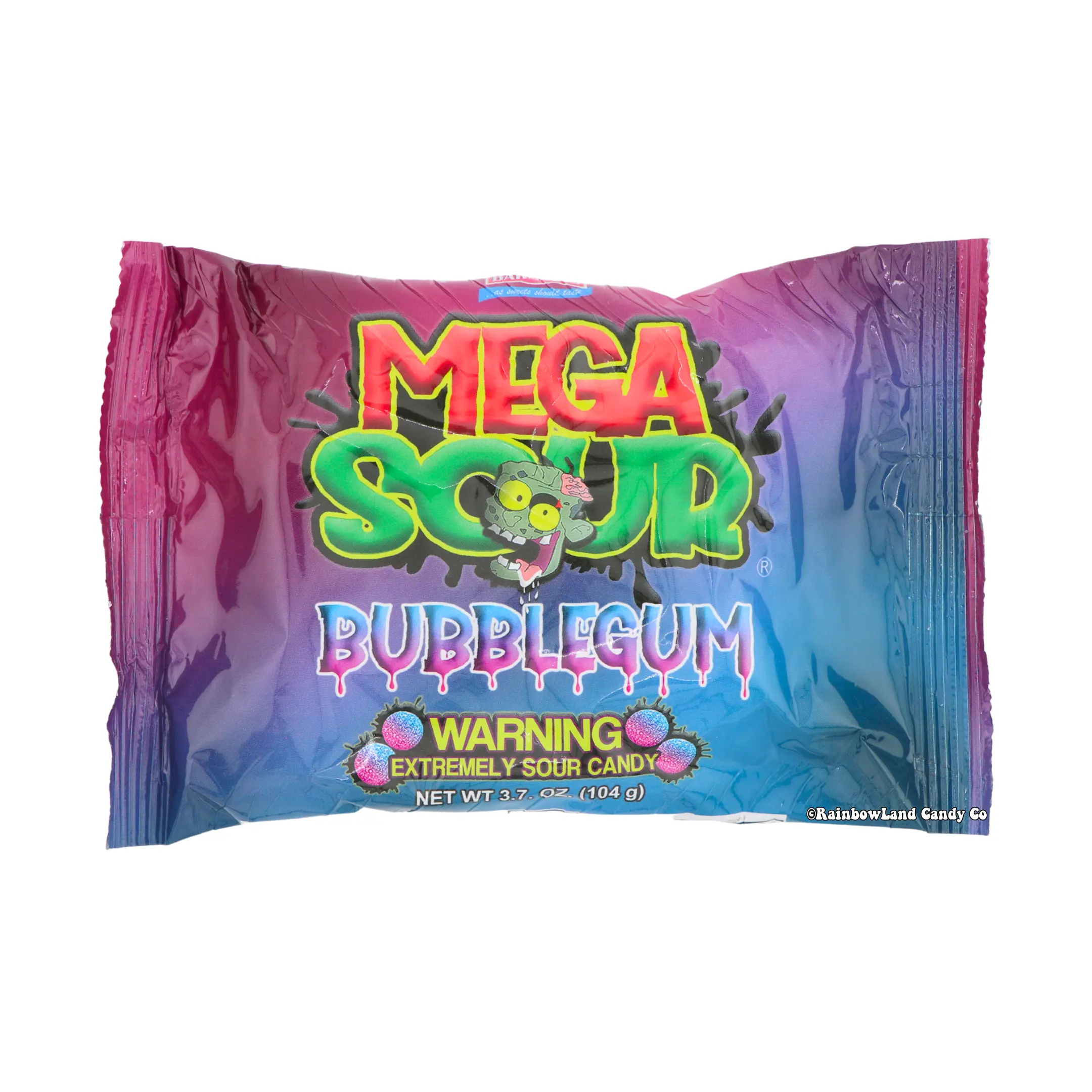 Mega Sour Bubblegum - Extremely Sour Candy - Sour Hard Candy - UK Sweets - Sour Candy Challenge - Sour Balls Sour Coating Intense Flavored