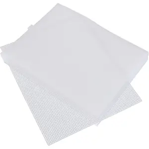 30 Pack 7 Count Plastic Mesh Canvas Sheets - 10.2" x 13.1" Ultra Stiff Clear Plastic Canvas for Embroidery, Acrylic Yarn Crafting, Knit and Crochet Projects