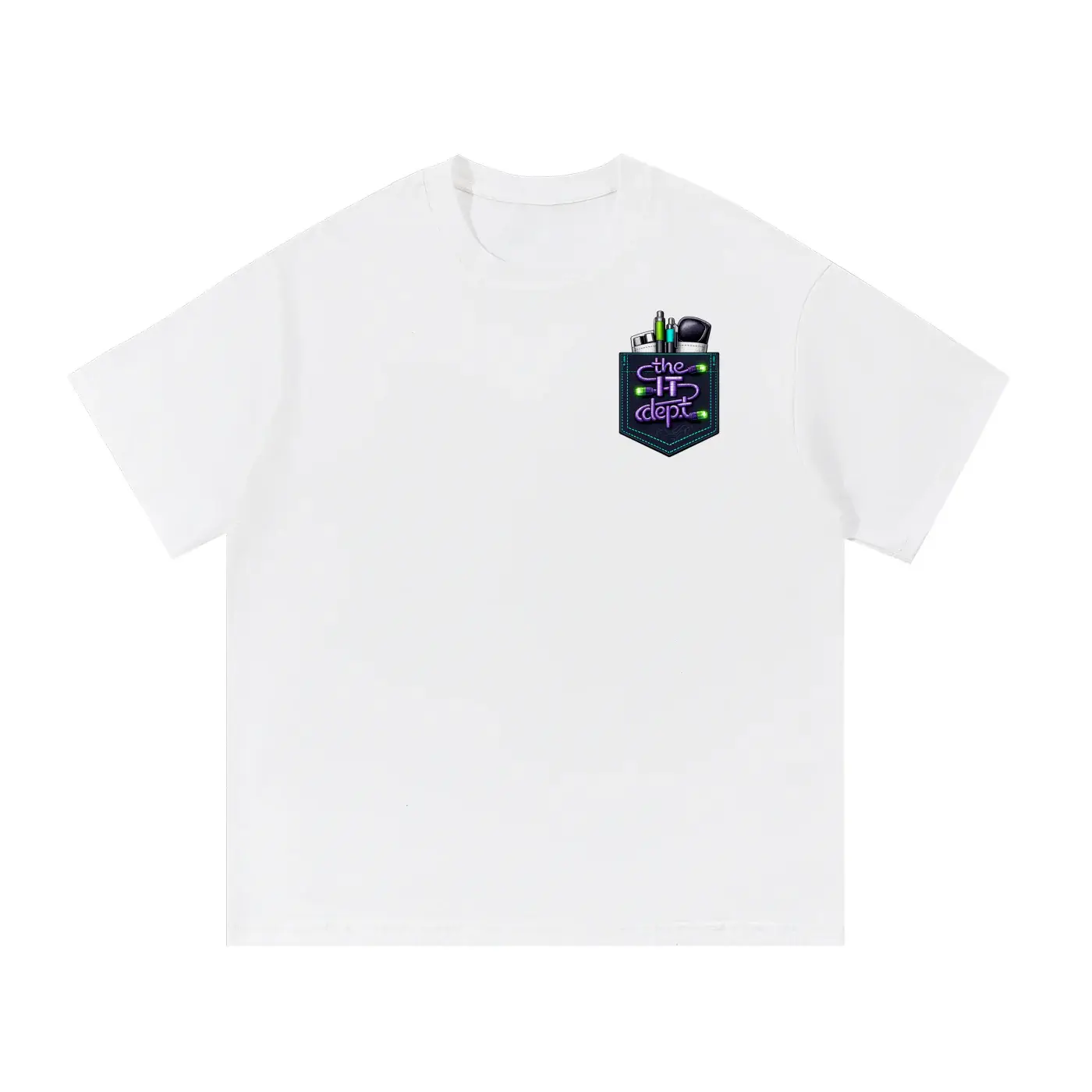 Unisex 100% Cotton Printed Pocket Tech Graphic T-Shirt, Available in Sizes M, L, 3XL