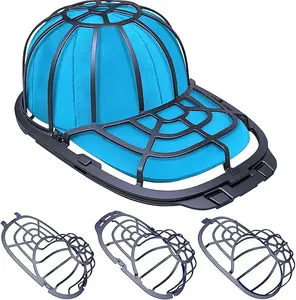 Hat Washer Cage, Hat Washer for Baseball Caps, Hats Washing Machine with Frame and Washers Bag, Keep the Hats in Shape, Suitable for Adult and Kid's 1 Pack Black