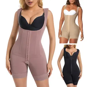 Explorinox Women's High Waist Open-Crotch Bodysuit Shaper – Front Clasp Firm Tummy Control & Hip Lifting, Breathable Postpartum Shapewear