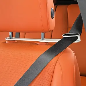 2 Pack Car Headrest Mounted Seat Belt Guide, Universal Seatbelt Positioner Adjuster with Secure Non-Slip Hold, Easy Pull & Install Seat Belt Accessory for Comfortable Driving & Safety, Fits Most Cars, Trucks & SUVs