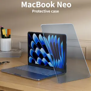 The MacBook Neo 13-inch Scratch-Resistant Case (Model Neo-A3404 A18 Pro) is available in four colors: Pink, Indigo, Citrus Yellow, and Crystal Clear. Neo Laptop Case Polycarbonate Cover