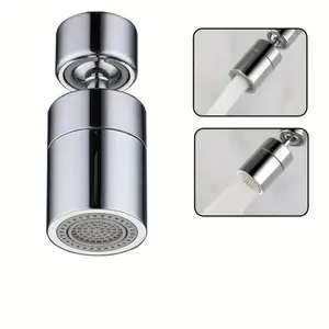 1 Piece Brand New Dual Mode Kitchen Faucet Spray Head Filter Adjustable 360° Rotating Anti-Splash Faucet Spout Aerator Kitchen Sink Faucet Aerator (With Installation Tool)