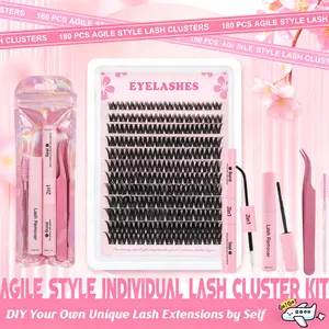 SOSIAYCICI Spider Thick Lash Clusters, D Curl DIY Lash Clusters Super Soft Dense Fluffy Eyelash Clusters, Waterproof Long-Lasting, Beginner-Friendly Daily Wear Clusters Lashes for Fawless Voluminous Look Makeup Cosmetic Flawless