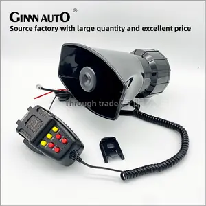 7-Tone Siren Horn Car Motorcycle Vehicle Mounted Megaphone Horn 12v Wireless Remote Control Alarm Horn