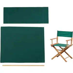 1 Set Director Chair Canvas Replacement with Wood Stick,21.2" L x 16.1" W Portable Replacement Cover Canvas for Directors Chair,Casual Home Director Chair Replacement Canvas (Army Green)