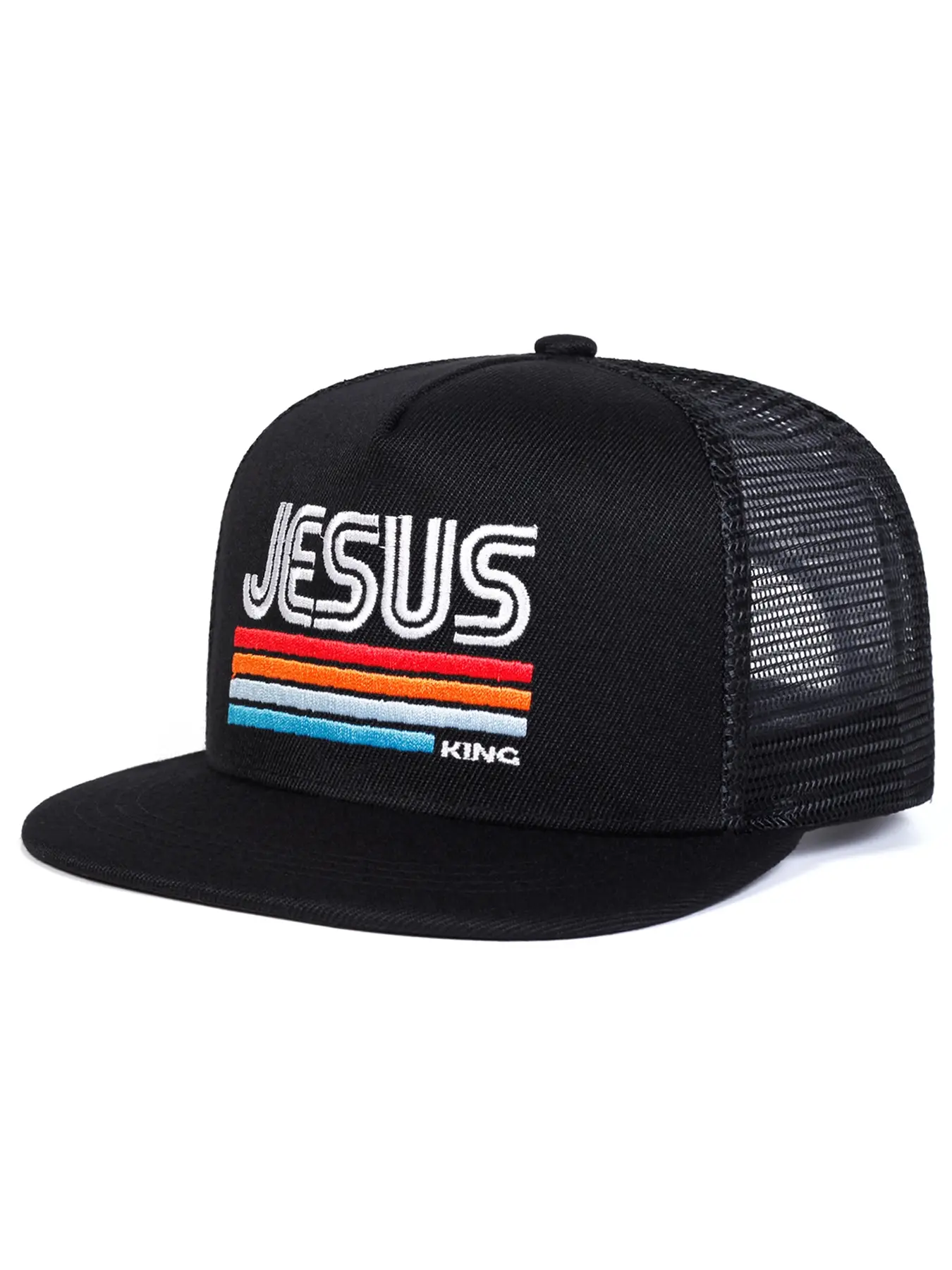 Unisex Jesus Hip-Hop Trucker Hat, Faith Trucker Cap, Adjustable Outdoor Sun Protection Hat, Casual Design Mesh Baseball Cap for Spring & Fall Travel, Bold Graphic Hats, Graphic Hat, Streetwear Hat