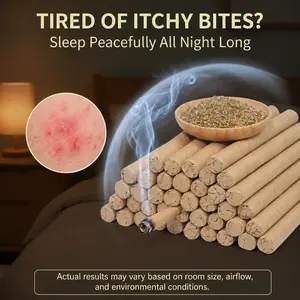 10/20/30/50-Pack Organic Mugwort Aromatherapy Sticks for Home Fragrance, Natural Herbal Incense, Indoor Aroma