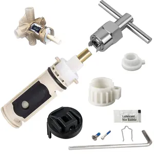 PLISPARK Universal 1222 Cartridge Kit for Moen 1222 Replacement Cartridge with Removal Tool 104421 and Handle Adapter 116653, Easy Install for Moen Posi Temp Shower Repair（1 Pack）