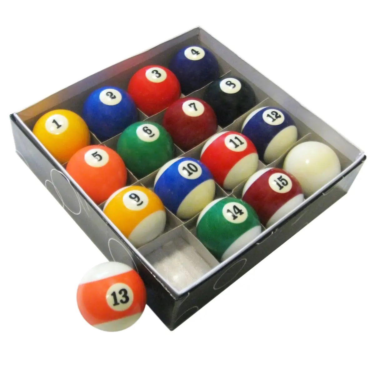 Carmelli Regulation Billiard Ball Set, Professional Striped and Solid Poly Resin Blend, Perfectly Weighted, 2-1/4 Inch, 16-Piece Set, Precision-Engineered, Solid Colored, True Roll, Billiards Enthusiasts, 8 Lbs, Adults, Pool Table