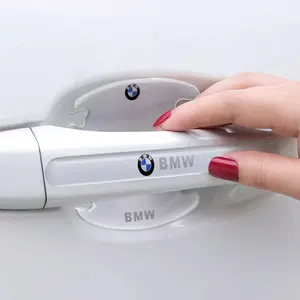 4/8Pcs Transparent Car Door Bowl Handle Protect Film Anti-Scratch Stickers For BMW 1 2 3 4 5 6 7 Series X1 X3 X5 X6 X7 E36 E39 E46 E53 E90 E60 E70 E87 E92 E93F30 F20 F10 Accessories