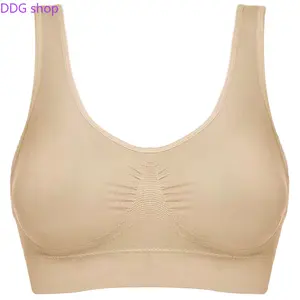 Women's Plus Size Seamless Comfort Bra, Wirefree Non-marking Sleep & Yoga Vest, High Support Large Cup Sports Bra for Daily Wear