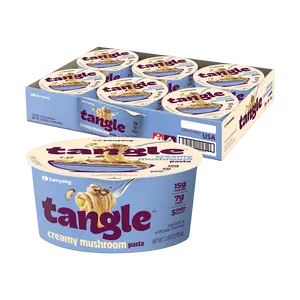 Samyang Creamy Mushroom Tangle Pasta Cup Noodles - 6 Pack (105g Each) - Korean Instant Ramen, High Protein, Low Calorie, Costco Style, Yami