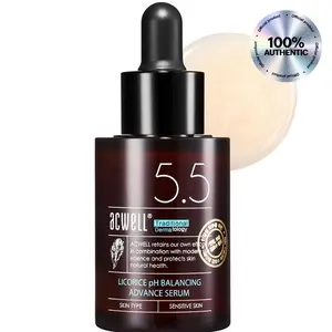 ACWELL Licorice pH Balancing Advanced Facial Serum Ampoule - Official Product Face Serum for Dark Spots, Dull Skin, Acne and Blemishes (1.01 fl oz)