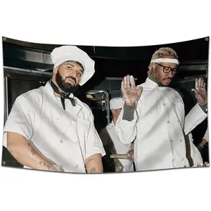 Drake and Future Funny Flag Tapestry Life Is Good Album Flag Banner (40x60 IN,HD Printing) For Living Room Bedroom Dorm Wall Art Decor Decoration Poster Design Photo Colorful Peach Velvet