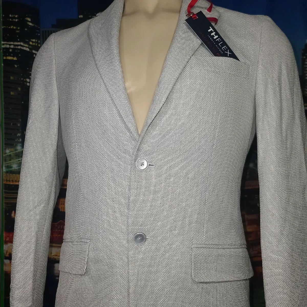 TOMMY HILFIGER UltraFlex Conrad Slim-Fit Solid Weave Blazer Men's 36 REG