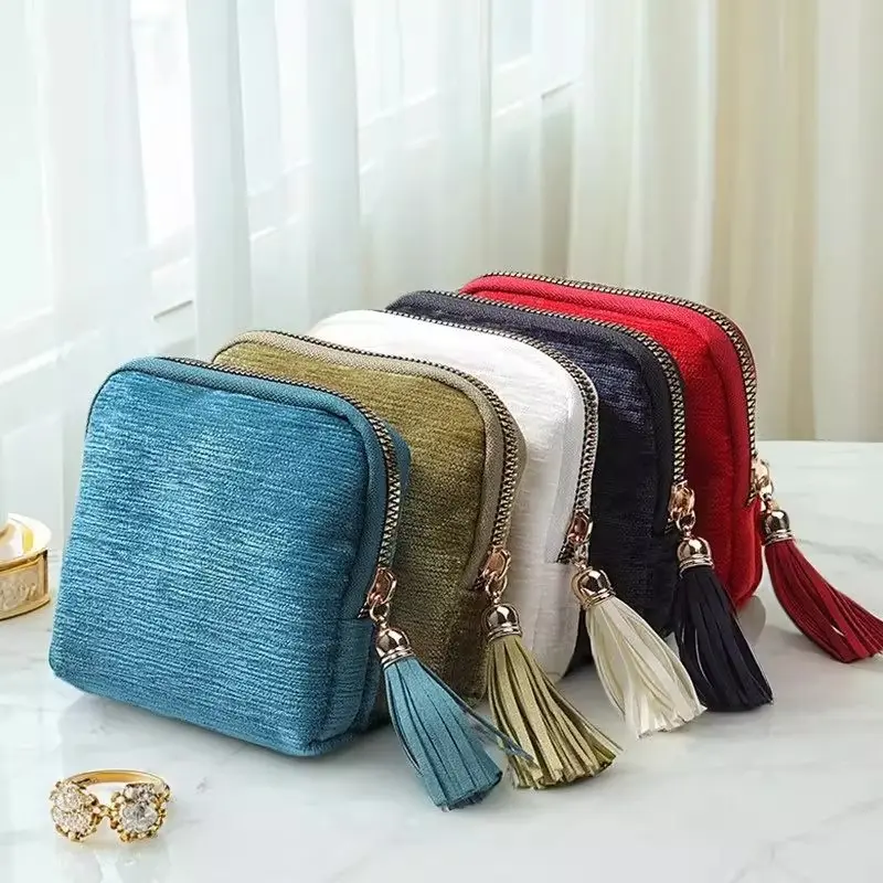 Premium Tassel 5 Layer Jewelry Organizer Box, Large Capacity Zippered Jewelry Storage Bag for Rings Necklaces Earrings Bracelets, Multifunctional Travel Jewelry Case & Makeup Bag for Women, Perfect Gift