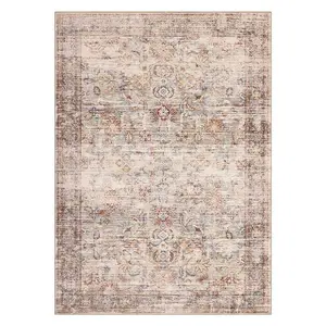 8'x10' Area Rugs for Living Room Vintage Washable Non Slip Rugs for Dining Room Bedroom Indoor Rugs for Office Caramel