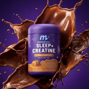 MoonBrew Sleep + Creatine (5g Creatine Monohydrate) Caramel Chocolate - Magnesium Sleep Aid
