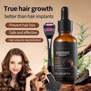 【FDA Hair Growth Essence】Black sesame and ginseng essence l Anti-hair loss Hair care l Scalp care, anti-hair loss | Strengthen hair roots | Nourish hair | Scalp care | Natural organic ingredients | Hair growth essence | Suitable for men and women oil