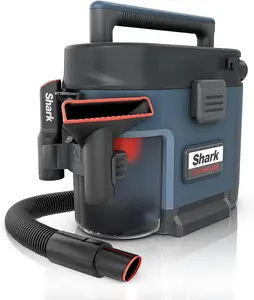 Shark VS101 MessMaster Portable Wet Dry Vacuum, 1 Gallon Capacity, Corded, Perfect for Pets & Cars, AnyBag Tech, Self-Cleaning, Ultra-Powerful Suction for Tough Wet & Dry Messes, Blue