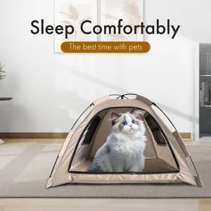 【Holiday Haul] Christmas Cozy Cat Tent – Detachable & Washable Foldable Pet House for Cats & Small Dogs | Portable Indoor Outdoor Pet Room with Reversible Cushion | Perfect Holiday Gift for Pet Lovers