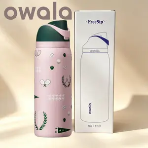 [Hot Item] Owala Weekender 32oz FreeSip Insulated Stainless Steel Water Bottle Pink | Leakproof Sports Water Bottle with Straw | BPA-Free Travel & Gym Tumbler
