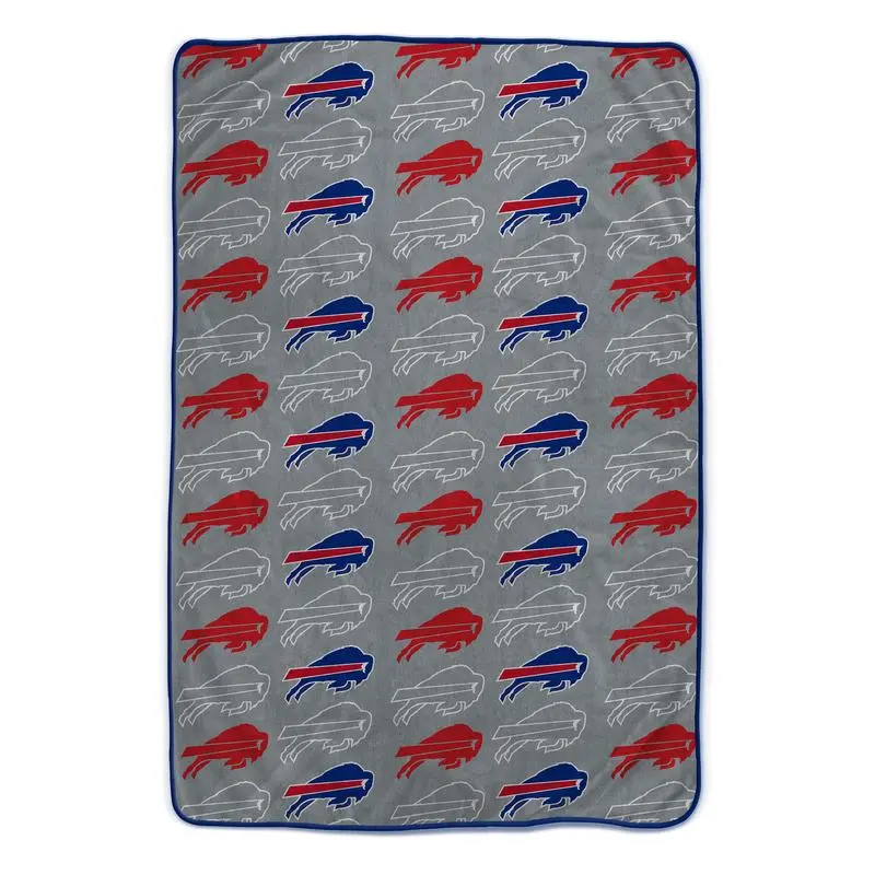 Inspired Football Blanket, Oversized 66x95 Inch Cozy Throw, Soft Logo Print Lounge Blanket, Sports Fan Gift