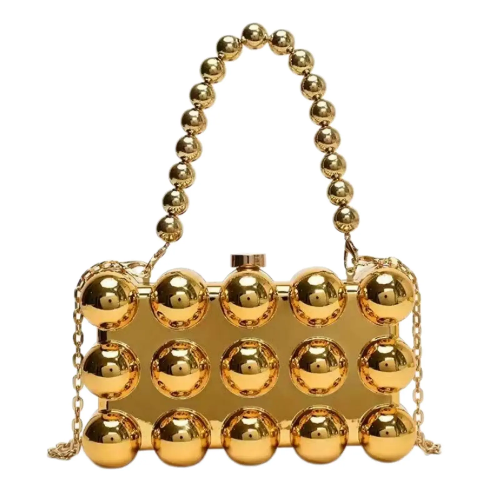 Luxury Mini Box-Style Acrylic Small Clutch Bag - 2026 New Niche Design Chain Crossbody Evening Party Accessory Coin Purse, Chic, Embellished, Glamorous Diva Women's Clutches & Wristlets, Chic Women's Clutches & Wristlets