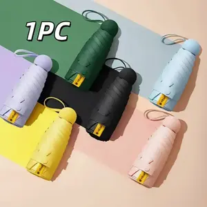 Lightweight Portable Foldable Sun Umbrella, Manual Opening Design, UV Protection, Durable Fabric, Mini Pocket Umbrella for Outdoor Use