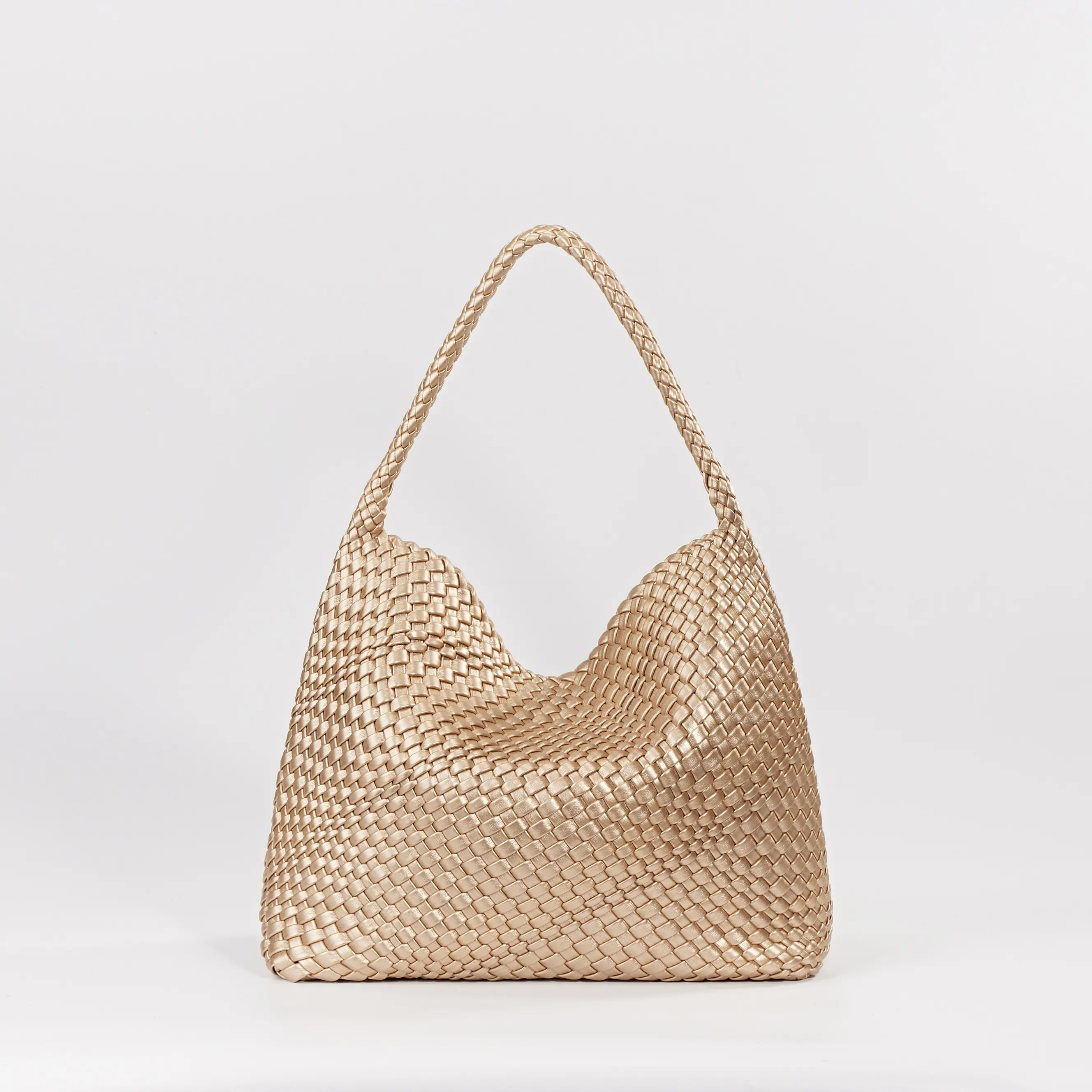 Calliope Handwoven Carryall Hobo LS - Soft Leather Handwoven Shoulder Hobo, Artisan Boho Bag for Everyday Style Large Capacity Casual woven bag High-End Commuter