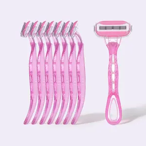 Modess Sensitive Disposable Razors, 8-Pack Trio Set with Pivoting Head & Aloe Strip for Sensitive Skin Save 10% on Any 3 Items