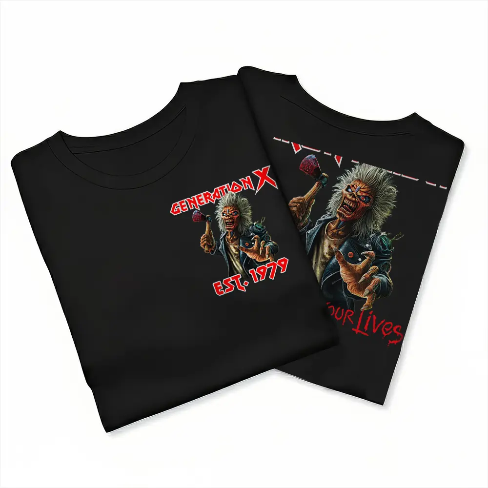 Personalized Year 1965-1980 Run For Your Lives Shirt, Rock Band Custom Year T-Shirt, Gen X Shirt, Generation X Tee, Full Colors, Full Sizes, For Men, For Women