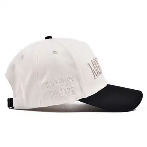 MOMMIN Embroidered Canvas Trucker Hat  Casual Baseball Cap Panel Trucker Hat Simple Hat Cap 4th Of July Snapback Black Caps Sports Cap