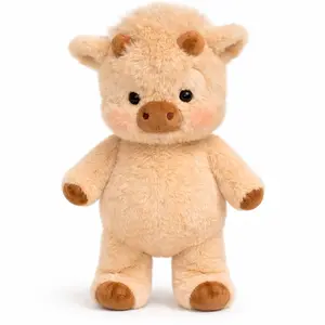 Cute Plush Animal Stuffed Toys Soft Lamb Cow Pig Dolls, Adorable Room Decoration, Cozy and Cuddly, Perfect for Kids and Home Decor