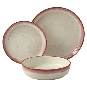 Tabletops Gallery 12-Piece Hanover Strawberry Dinnerware Set