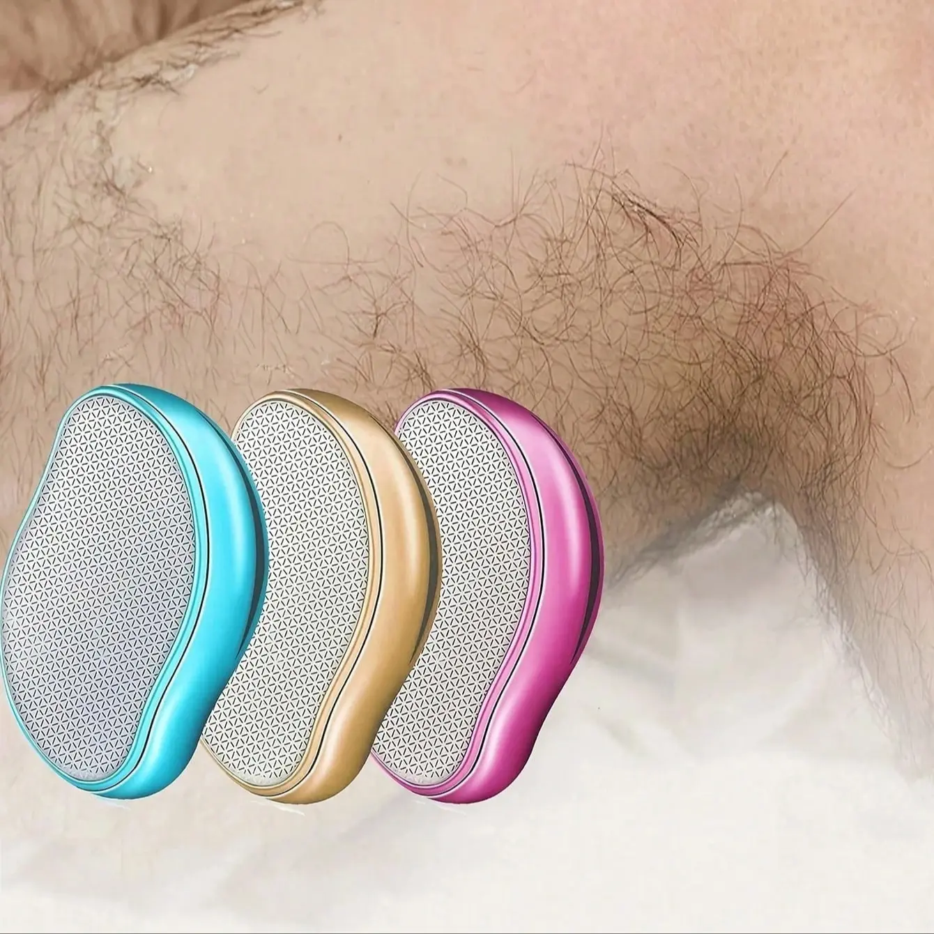Reusable Crystal Hair Removal Tool, Unisex Pain-Free Exfoliating Depilatory, Portable Lightweight Gentle Smooth Body Hair Shaver for Sensitive Skin, All Seasons Use