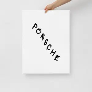 "Porsche" Hand-Painted High-Quality 18x24 Canvas Print Originally Created by Yours Truly