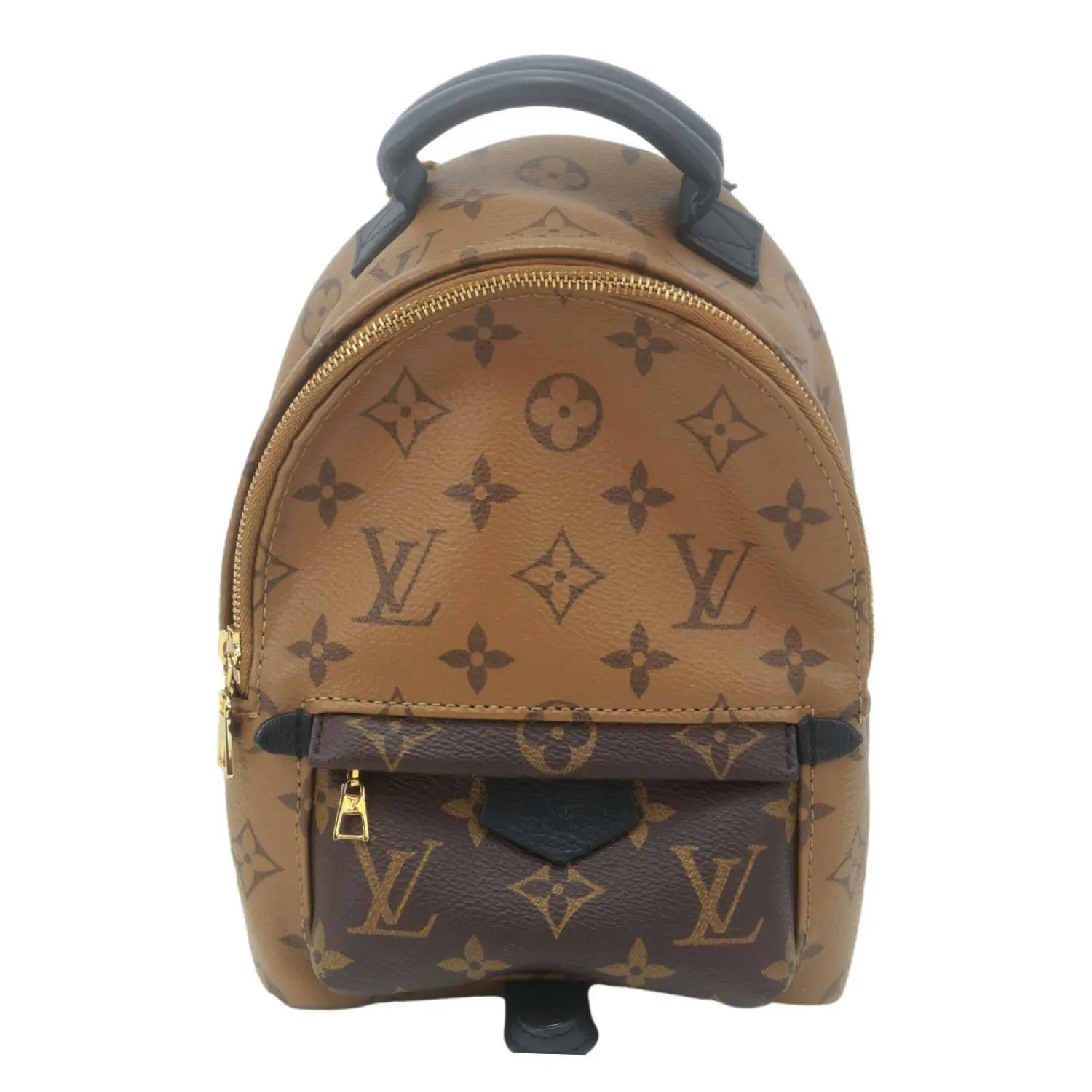 Pre-owned Louis Vuitton Canvas Backpacks Palm Springs Mini Monogram Reverse Backpack Bag Brown