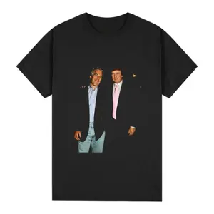 100% Cotton Soft And Comfortable Summer Must-have Jeffrey Epstein and Donald Trump 1997 American  Short Sleeve T-shirt - Everyday Casual Wear, S-XXXL