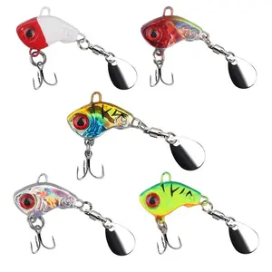 Mini Cyclone Vib Lure - Spinner Bait with Rattles for Bass/Trout | Saltwater & Freshwater Metal Jig