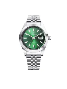 RICECGO Business Casual Steel Band Watch with Calendar Display Men's Quartz Watch, Suitable for Business Meetings or Gift-Giving, Includes Box! Business Fashion Watches