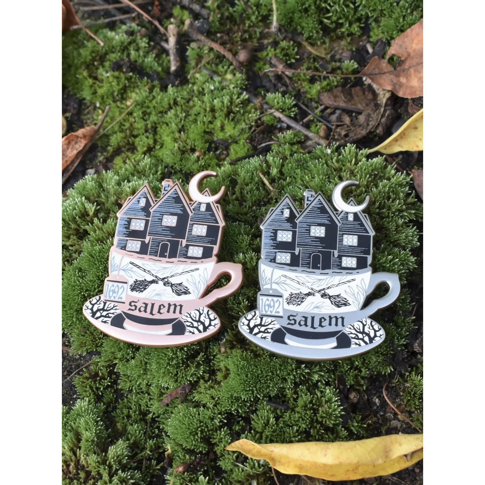 Teacup Witch House Pin