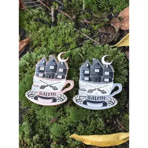 Teacup Witch House Pin