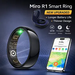 Miro R1/R09 Smart Ring – Longer Battery Life, Thinner Design | 5ATM Waterproof | Multisport | Sleep Monitor | Remote Camera | Short Video Control