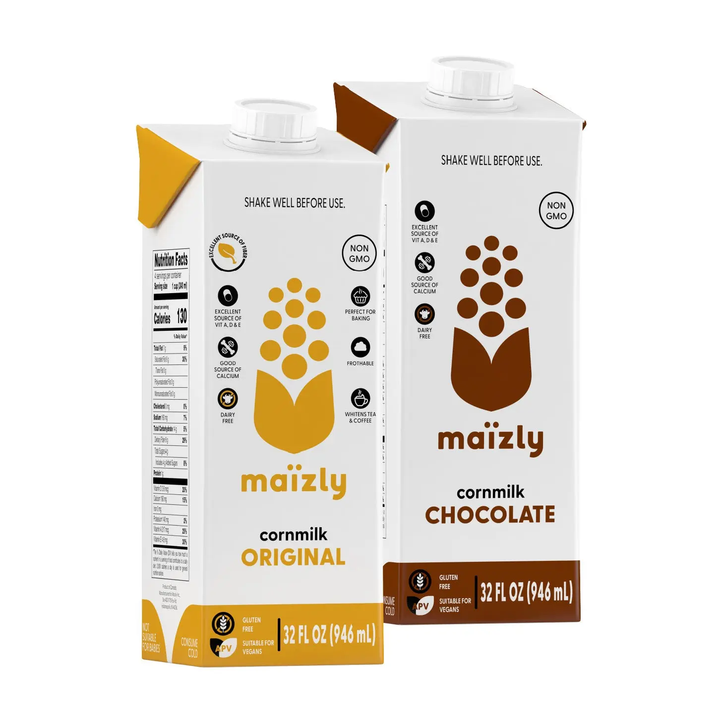 Maïzly Mix - Chocolate & Regular Corn Milk - 2 Pack