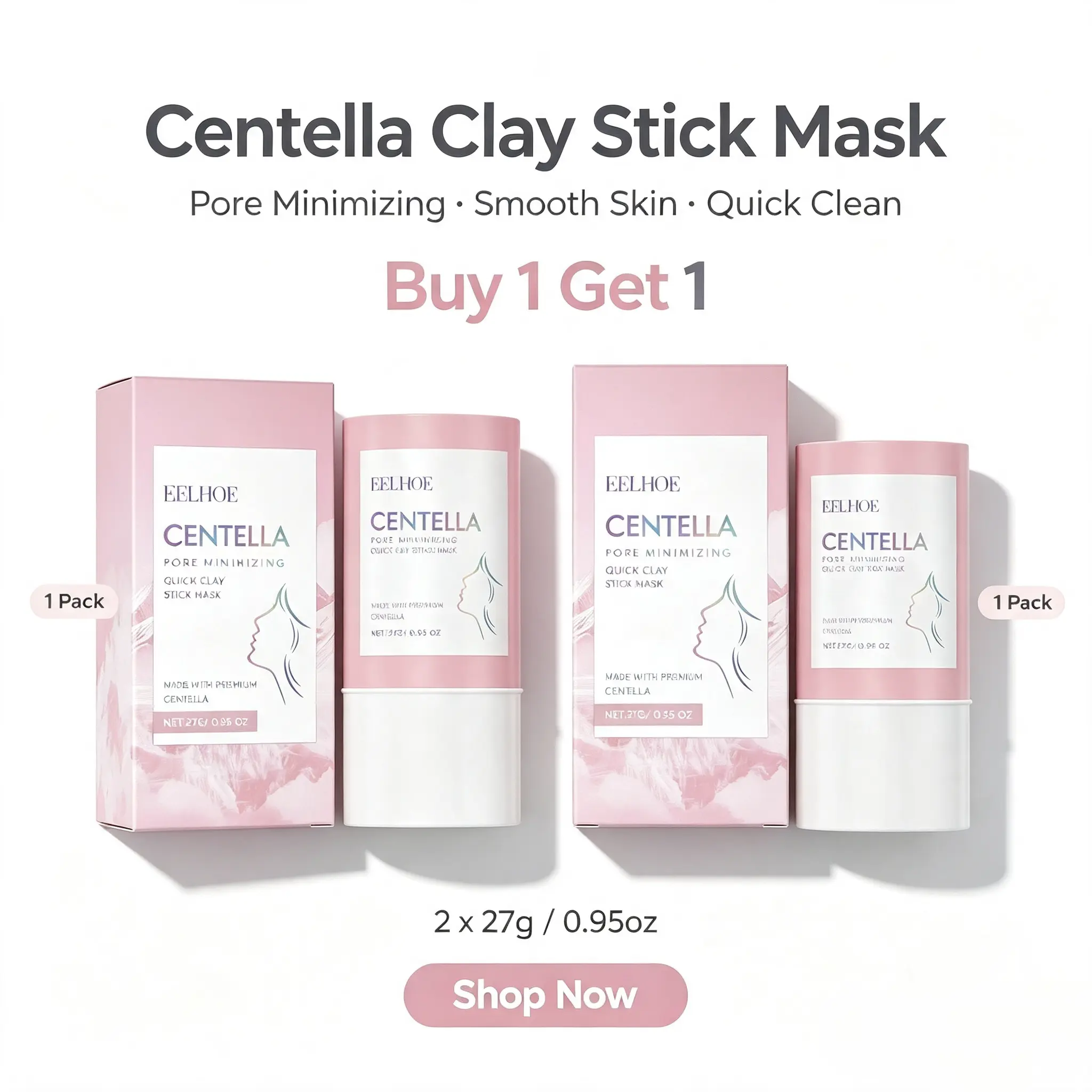 Buy 1 Get 1 Centella Clay Cleansing Face Mask Stick – Deeply hydrates, soothes the skin, replenishes moisture, and nourishes facial skin Moisturize Daily korean foil dr jart cryo rubber perfumed turmeric
