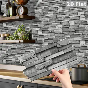 48pcs Marble Pattem Wall Sticker, Self AdhesivePeel & StickWall Decal, Waterproof & Oil-proof WallSticker For KitchenBathroom Home Office Decor